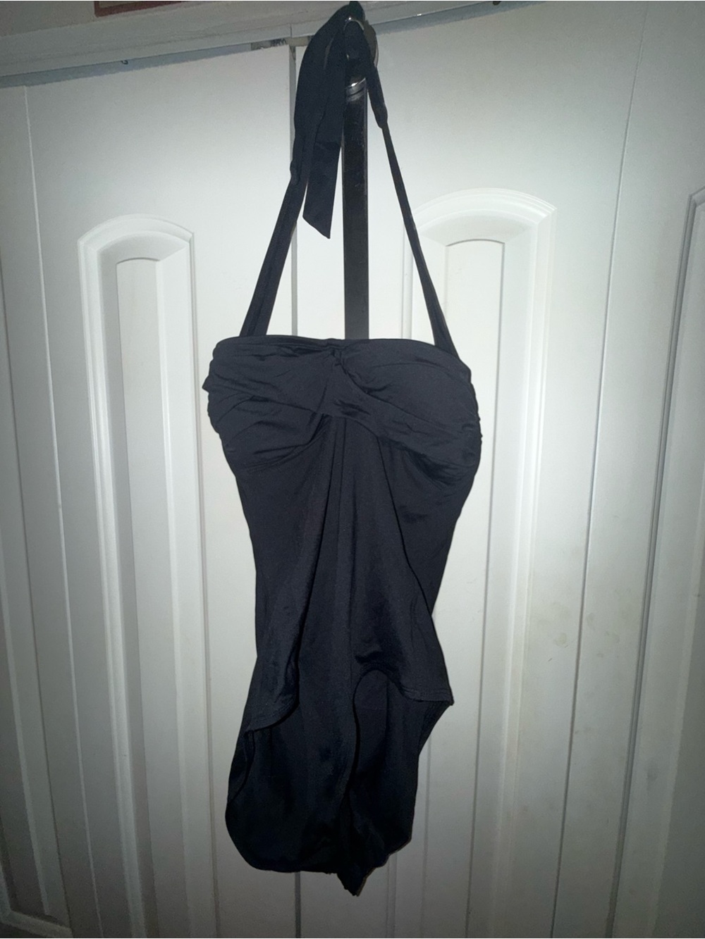a.n.a Black One-Piece Halter Swimsuit